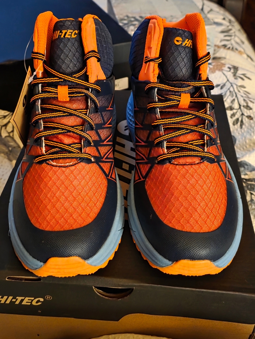 Hi-Tec Men’s Orange and Black Trail Running Shoes - Picture 5 of 8